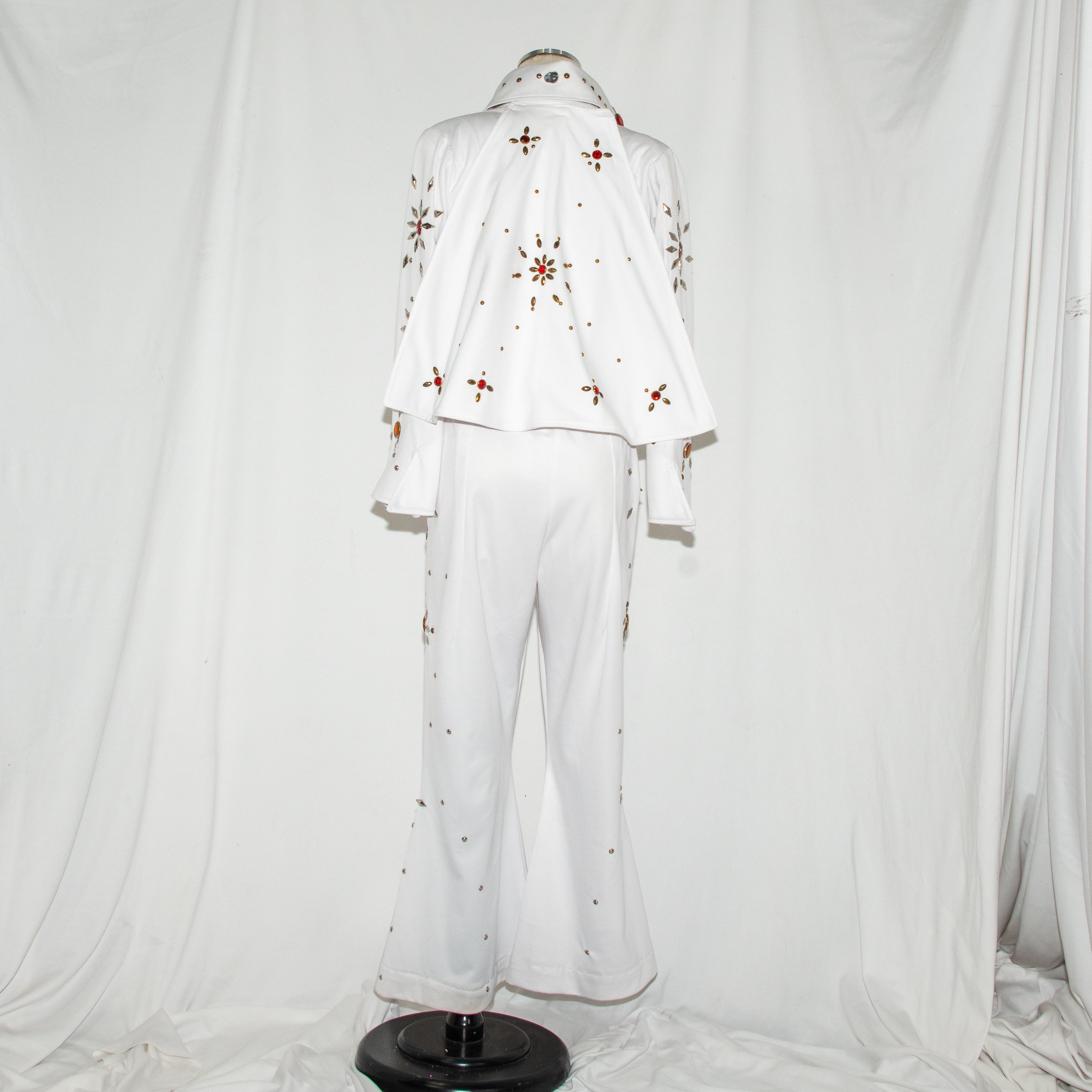 White Elvis Presley Jumpsuit Rock Star Costume