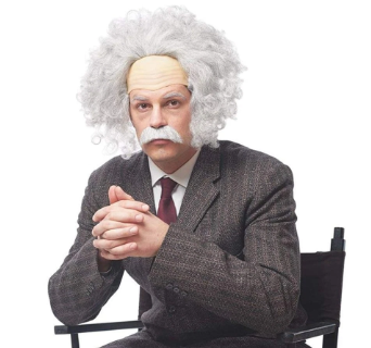 Genius with Moustache Wig