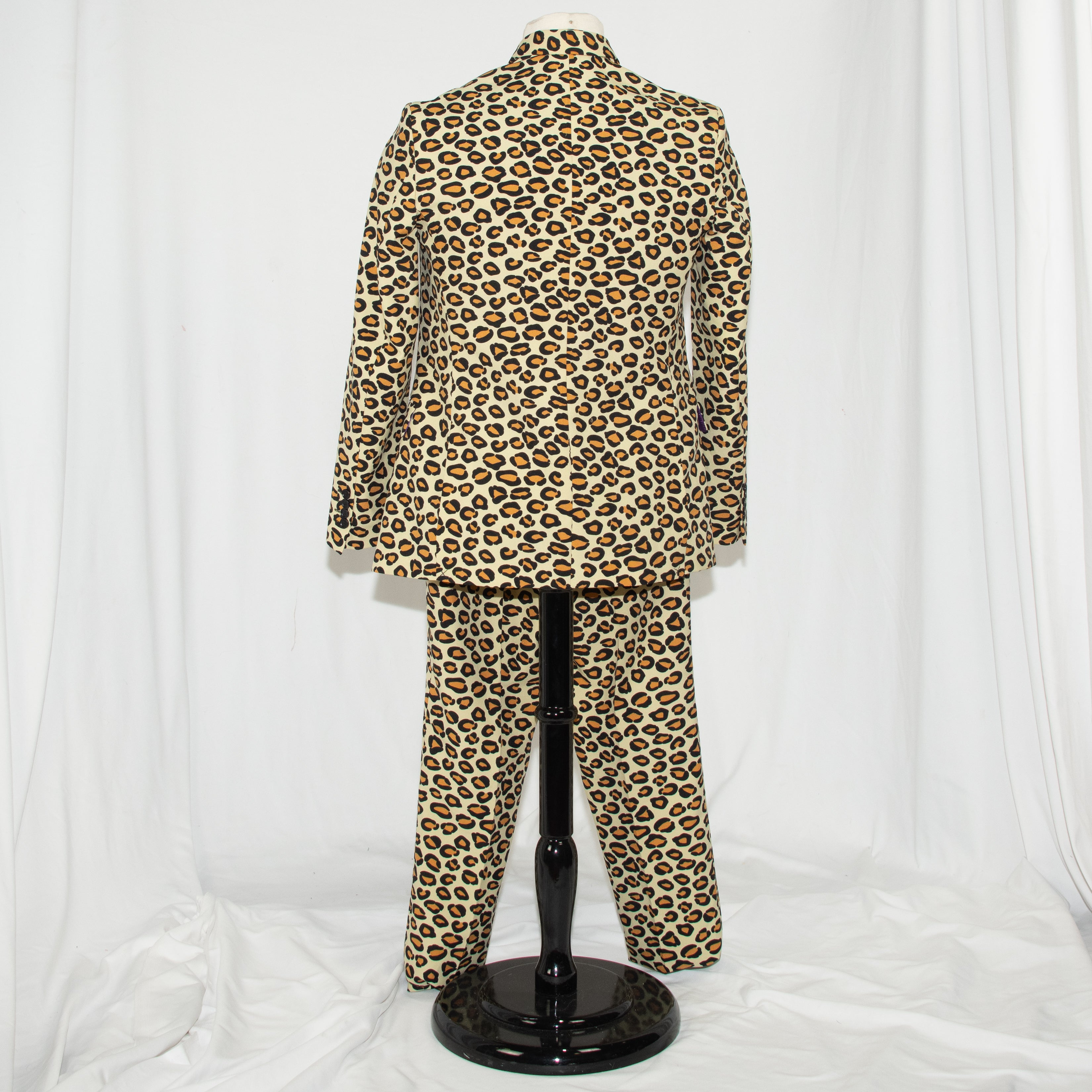 Leopard Print Suit 3-Piece Set with Tie