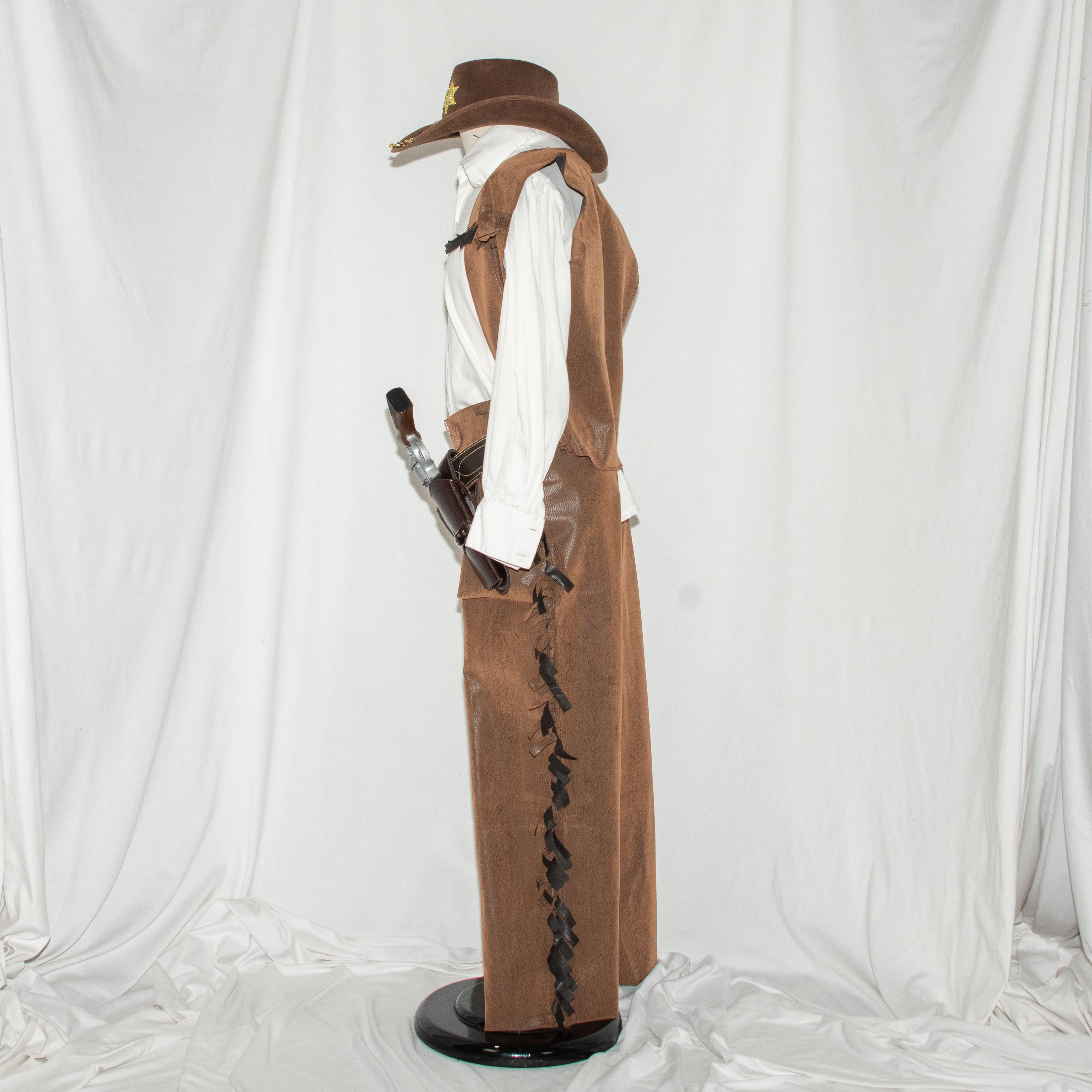 Howdy Cowboy Western Costume with Faux Suede Chaps
