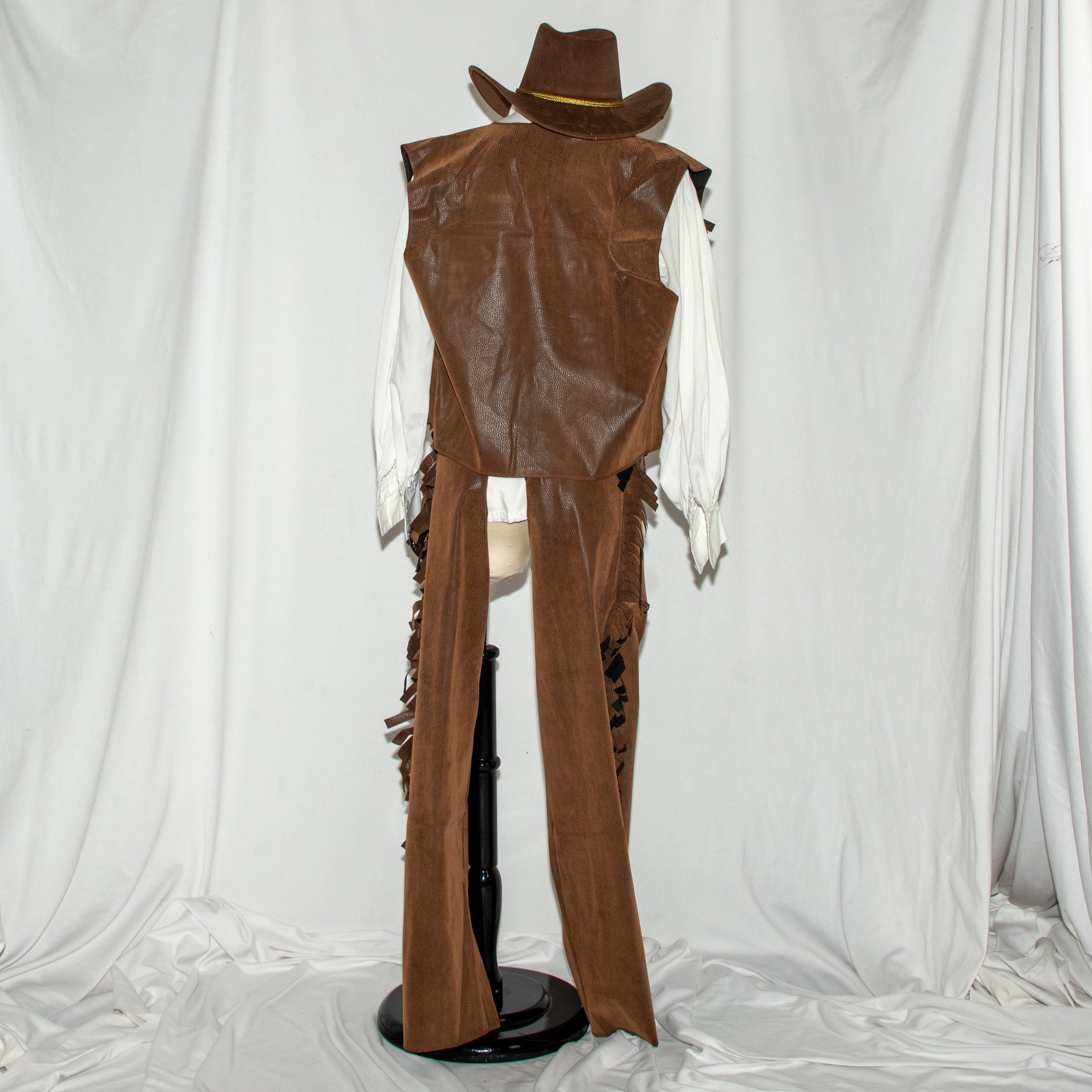 Howdy Cowboy Western Costume with Faux Suede Chaps