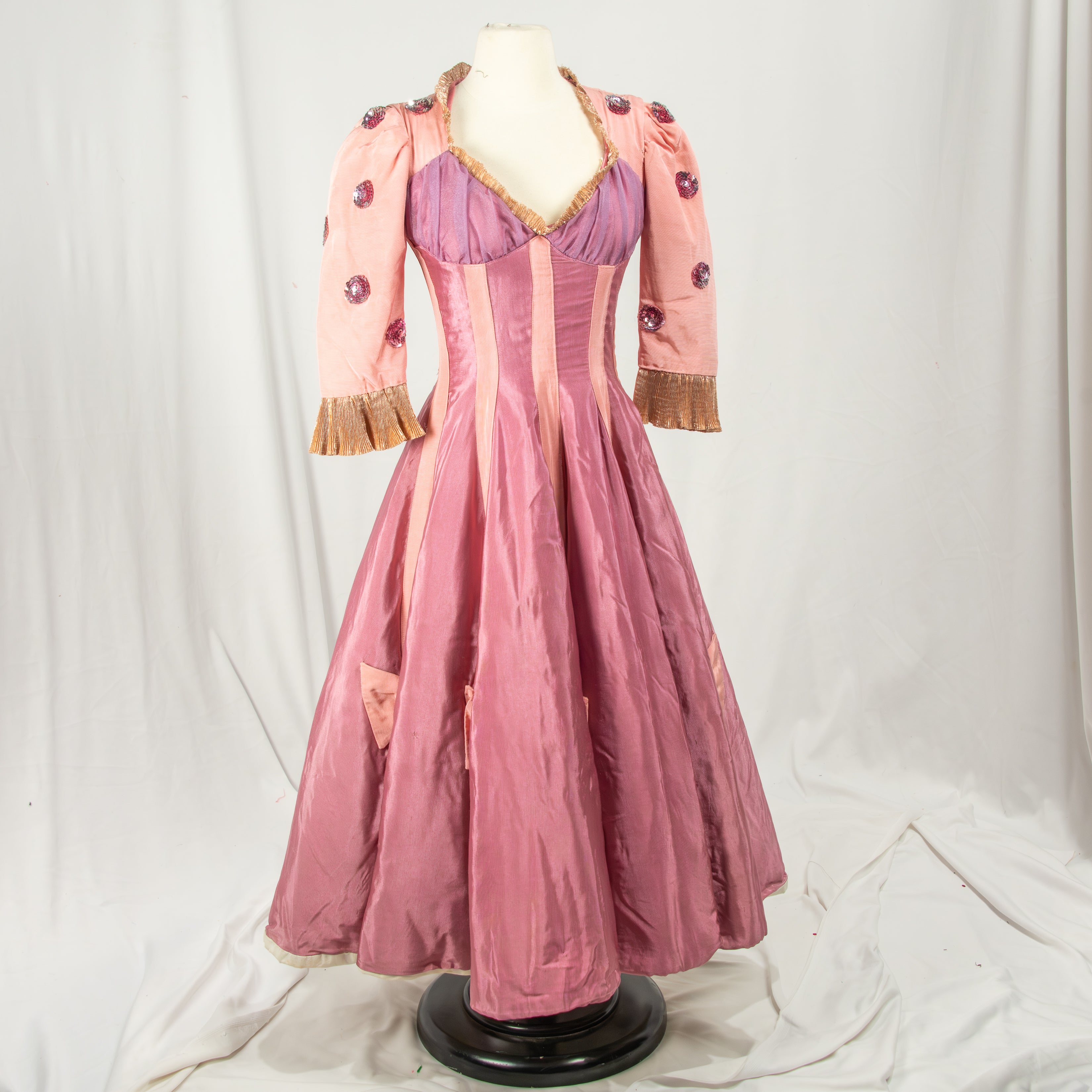 Regal Romance Gown with Puff Sleeves