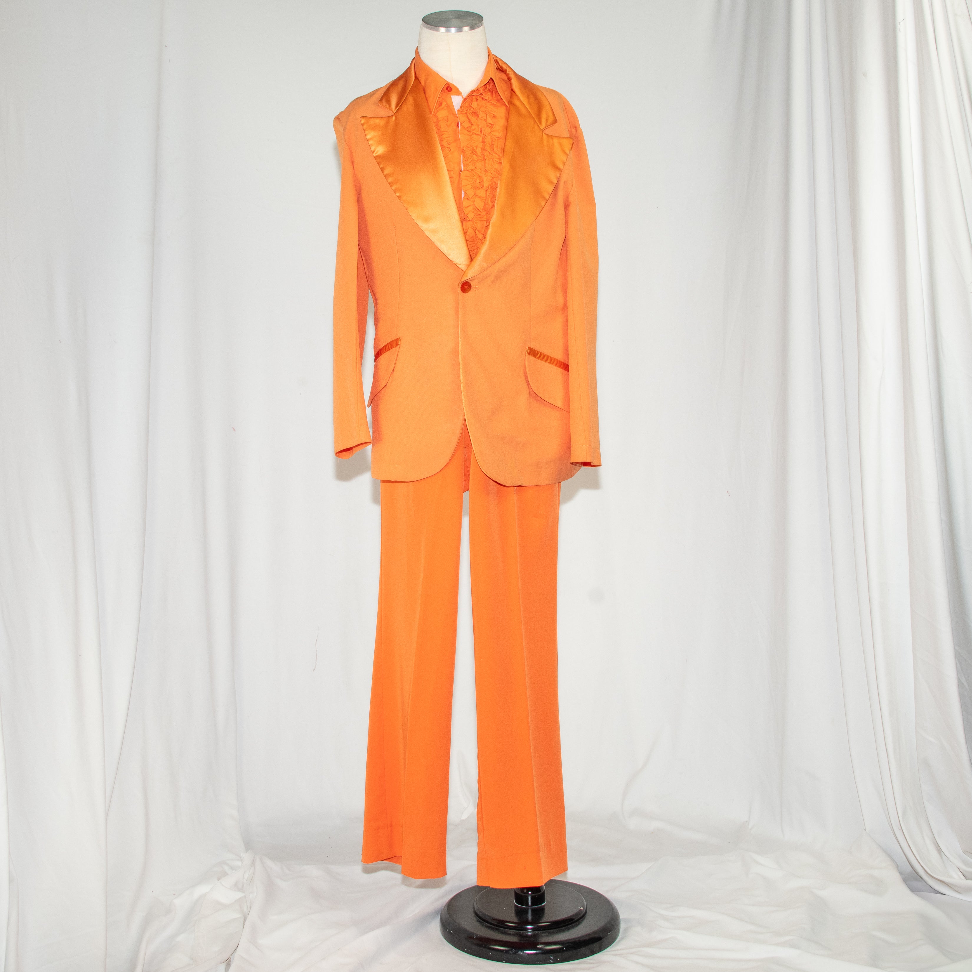 Retro Orange Ruffle Tux 3-Piece Set