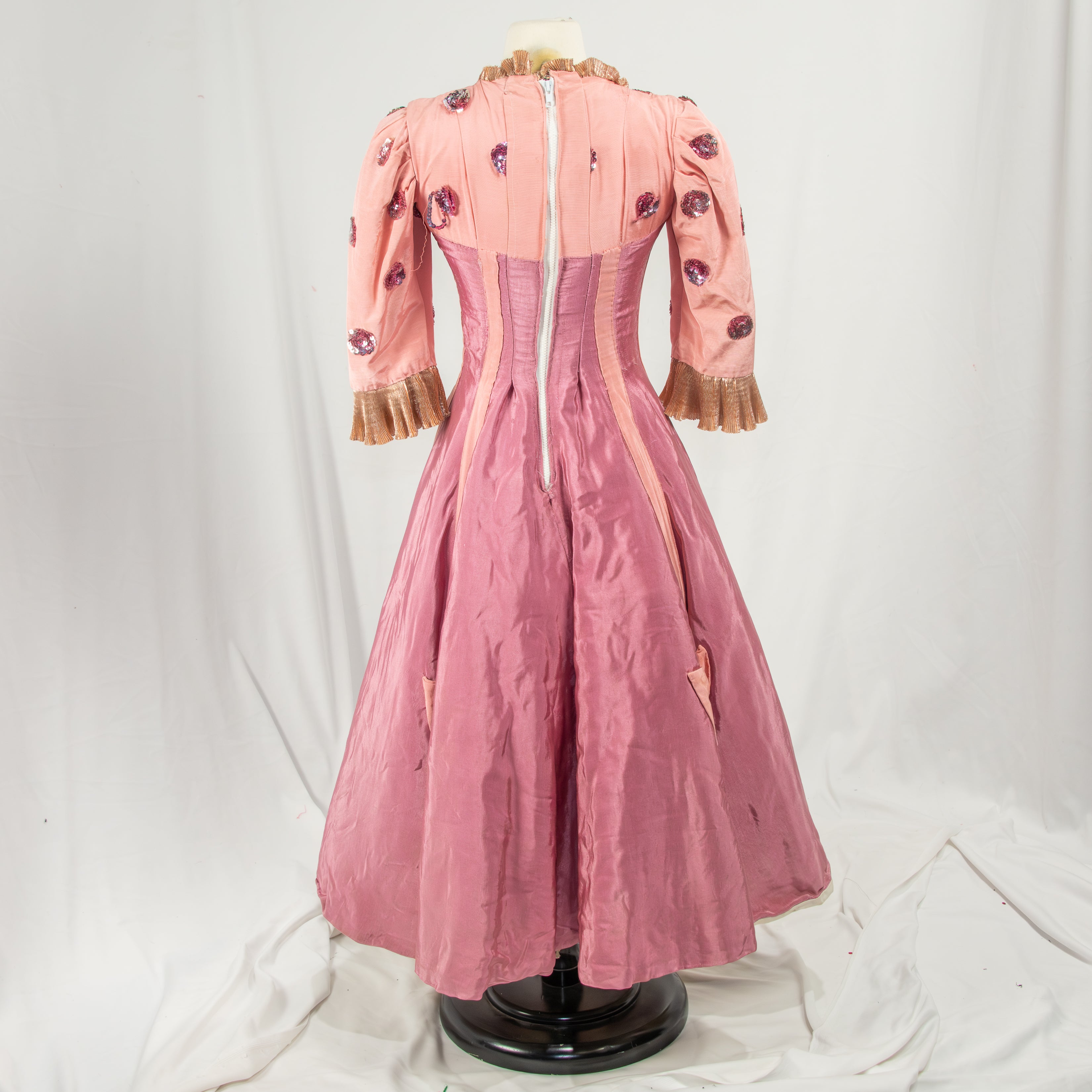 Regal Romance Gown with Puff Sleeves