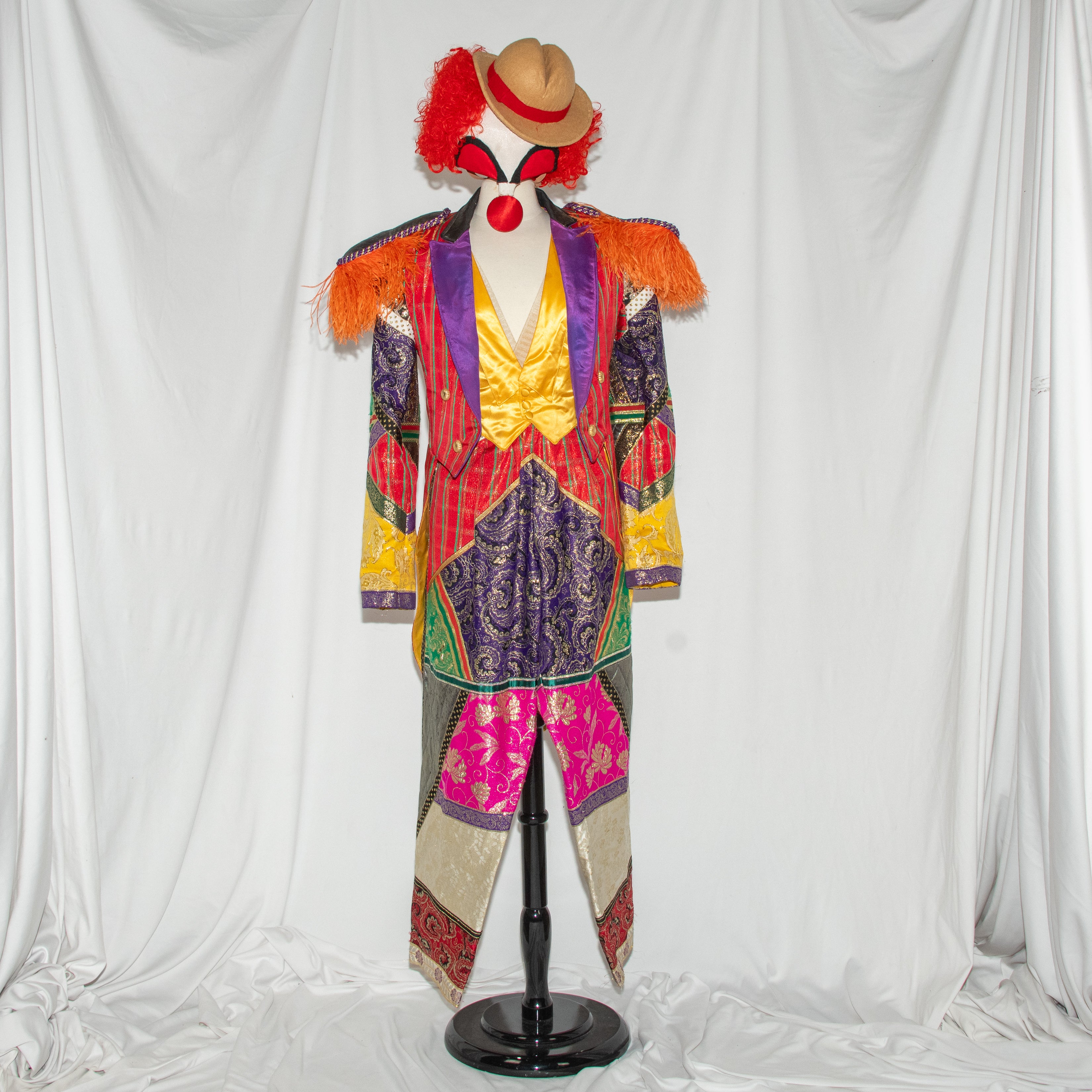Patchwork Ringleader Clown Costume Circus Master Edition