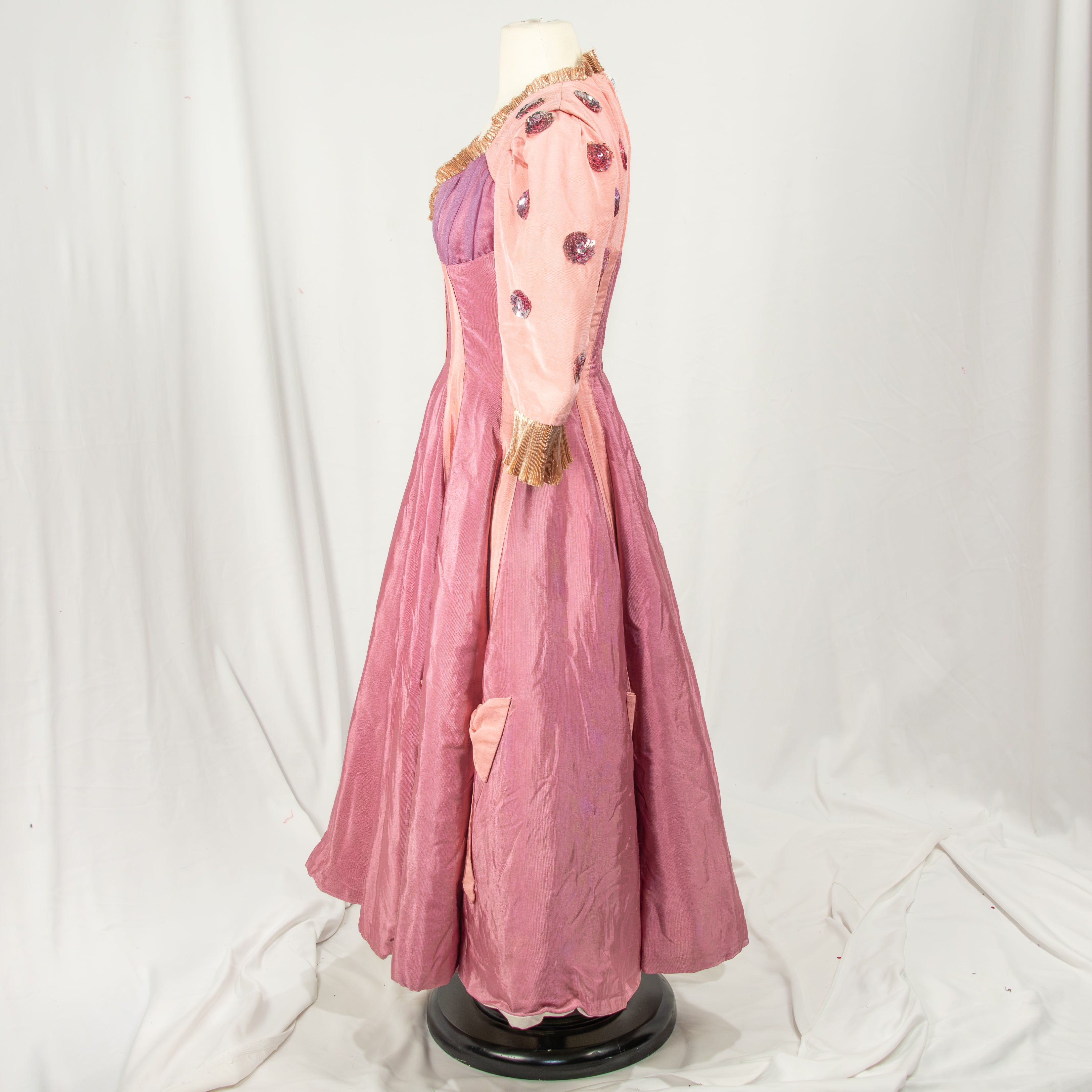 Regal Romance Gown with Puff Sleeves