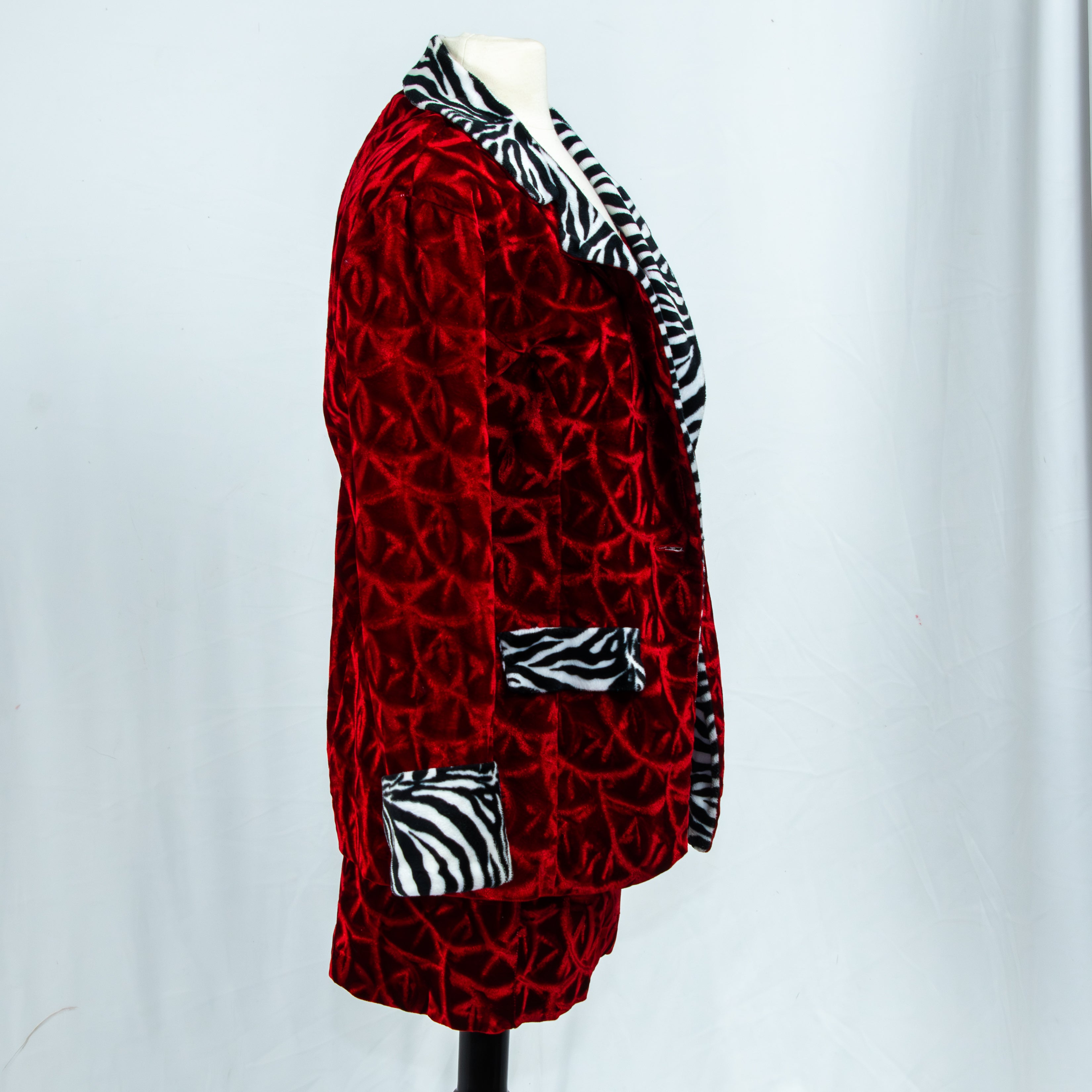 Street Chic 3-Piece Zebra-Trim Power Suit