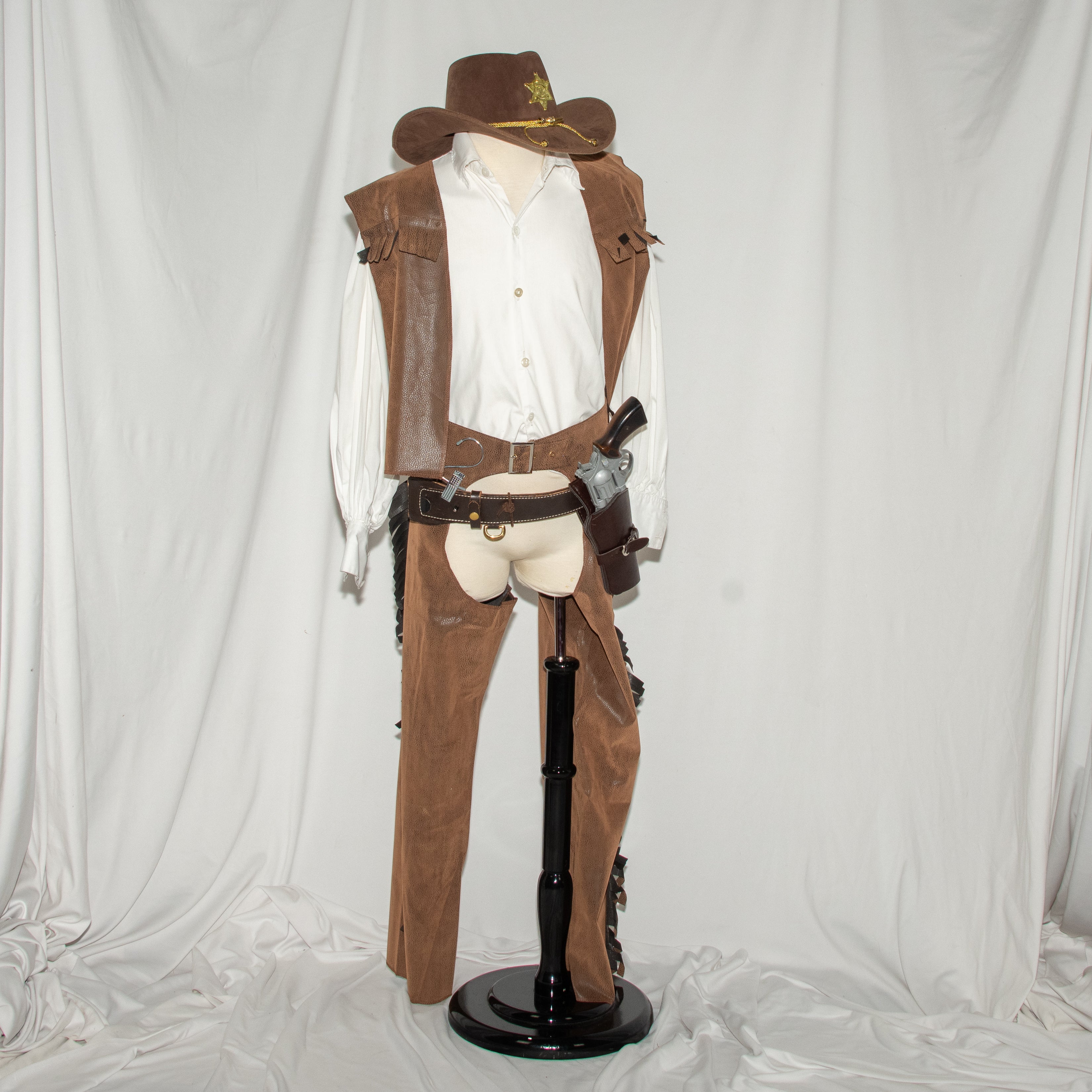 Howdy Cowboy Western Costume with Faux Suede Chaps