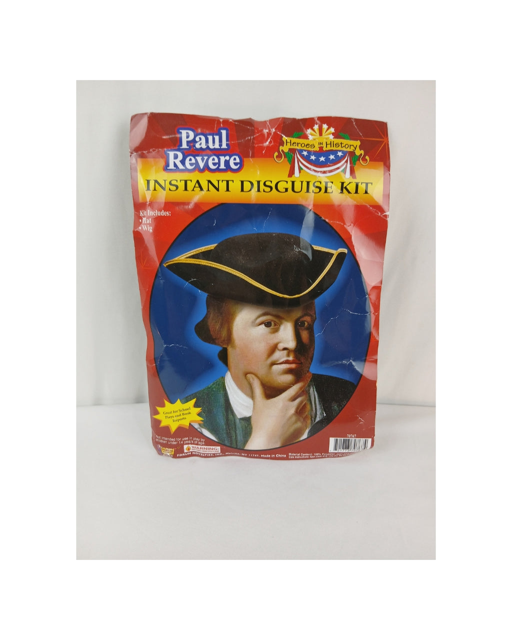 Paul Revere Instant Disguise Kit – Heroes in History Colonial Costume Set