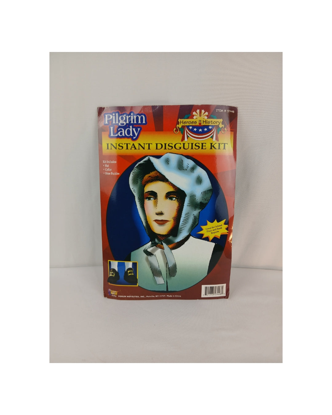 Pilgrim Lady Instant Disguise Kit | Heroes in History Colonial Thanksgiving Costume Accessory Set