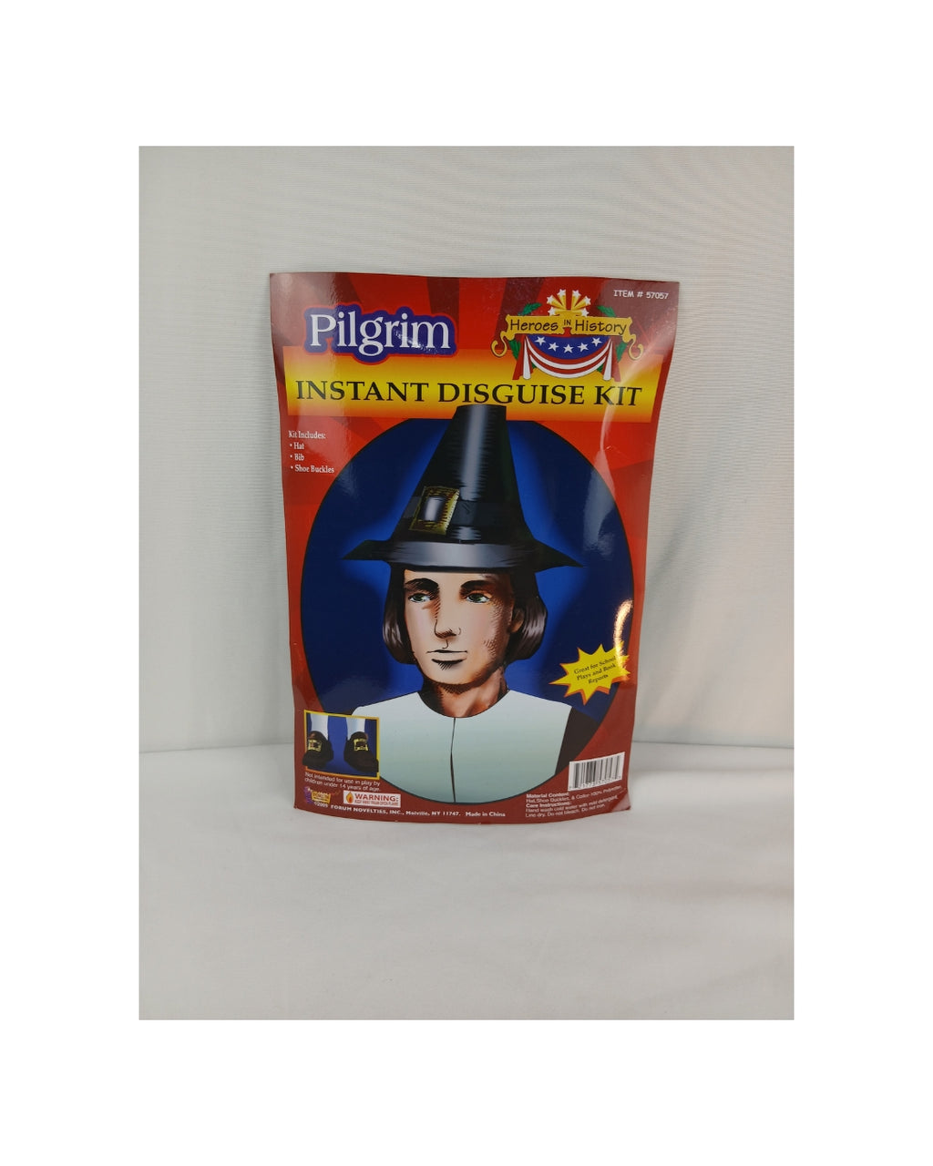 Pilgrim Man Disguise Kit Heroes in History Colonial Thanksgiving Costume Accessory Set