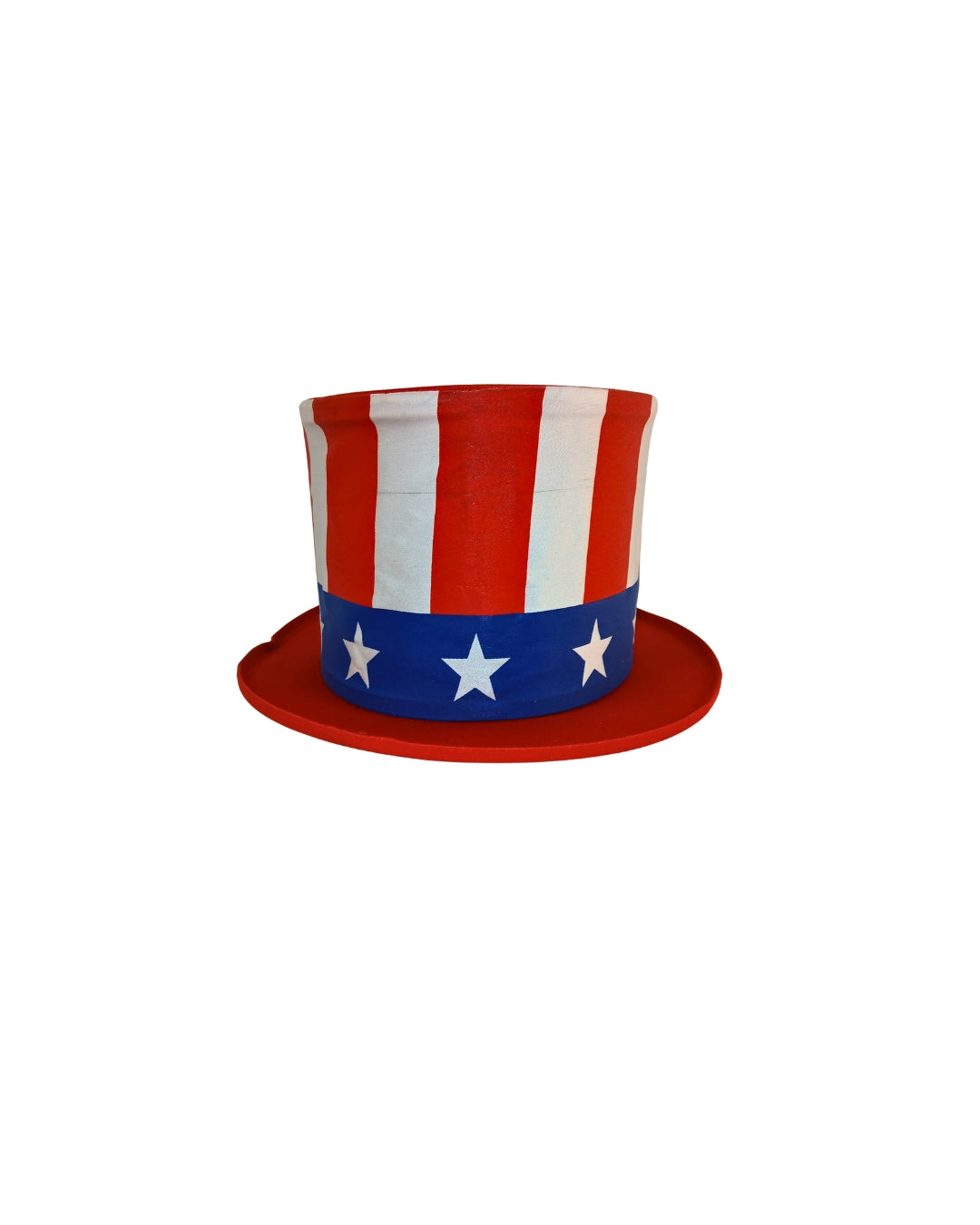 Uncle Sam Patriotic Top Hat – Red White Blue Stars & Stripes Costume Accessory
