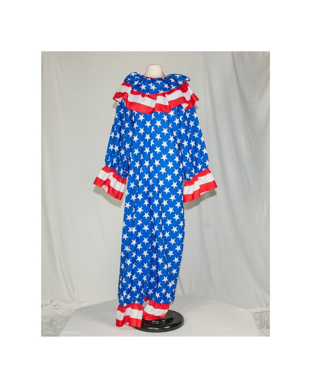 Patriotic Stars & Stripes Clown Jumpsuit
