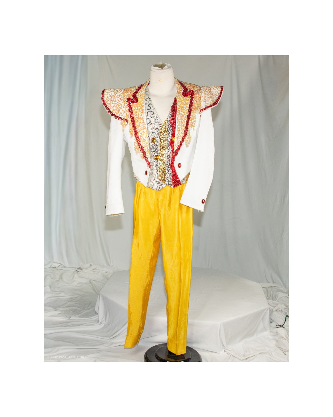 Sequined Ringmaster Costume with Yellow Trousers