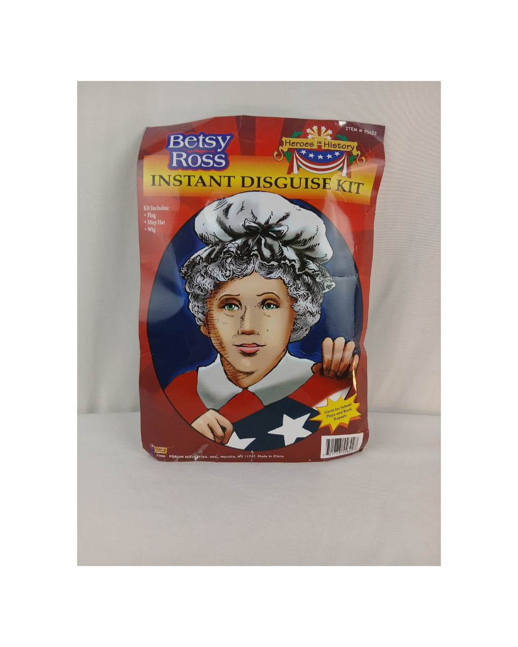 Betsy Ross Instant Disguise Kit – Heroes in History Revolutionary War Costume Set