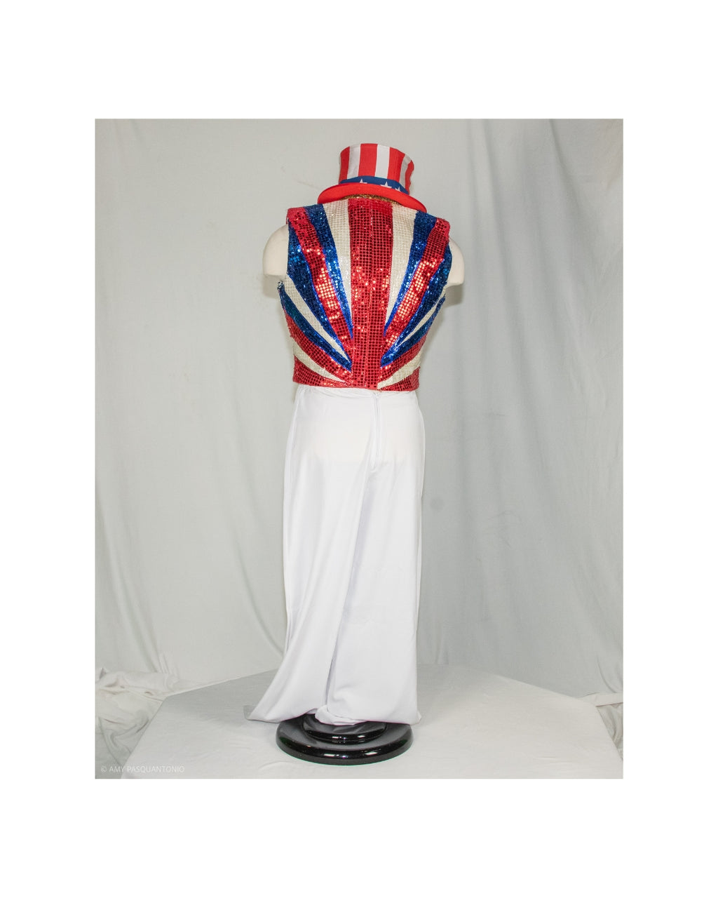 Uncle Sam Sequined Patriotic Vest Costume