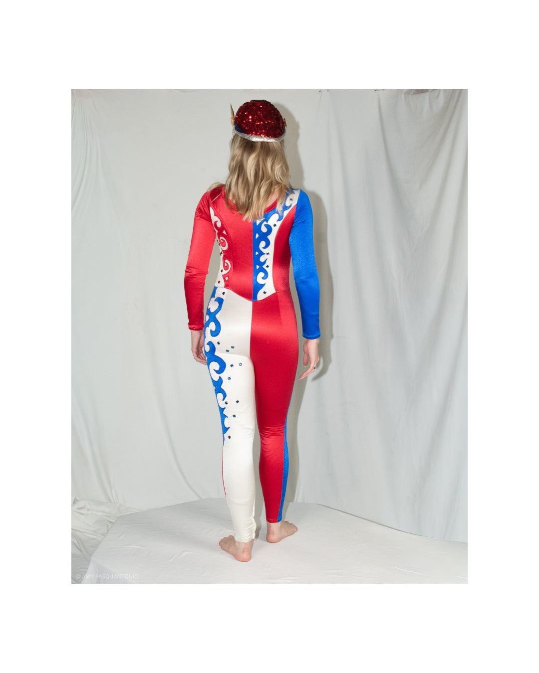 Patriotic Red White and Blue Performance Unitard