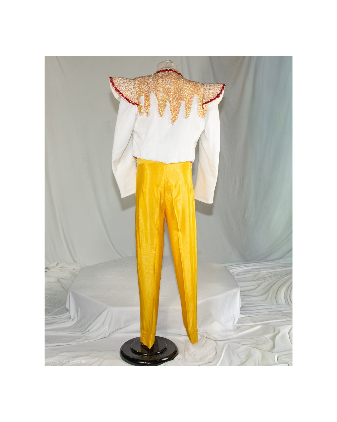 Sequined Ringmaster Costume with Yellow Trousers