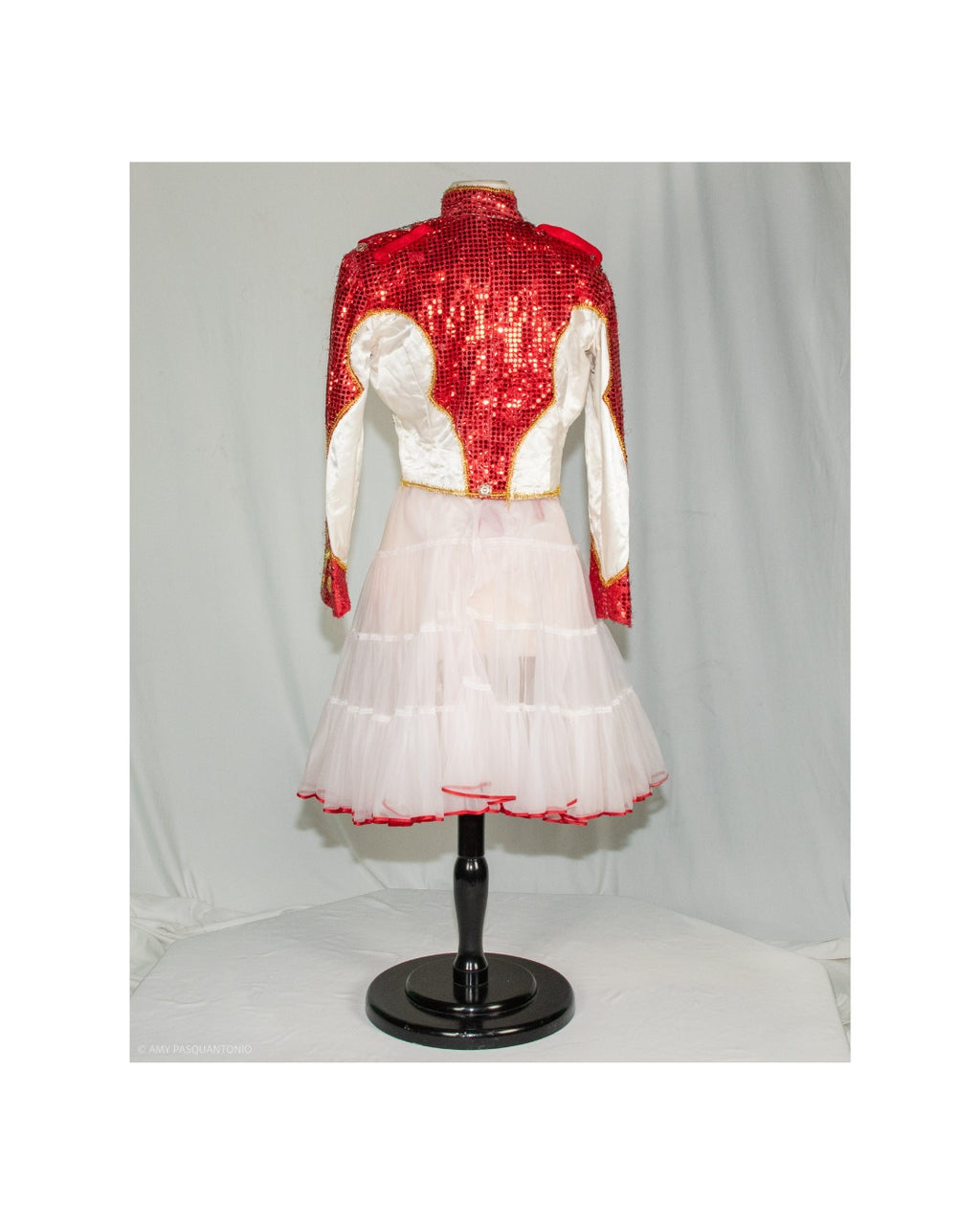 Patriotic Ringmaster Costume with Sequined Red Jacket