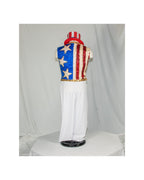Uncle Sam Stars & Stripes Sequined Vest Costume