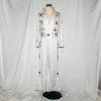 White Elvis Presley Jumpsuit Rock Star Costume