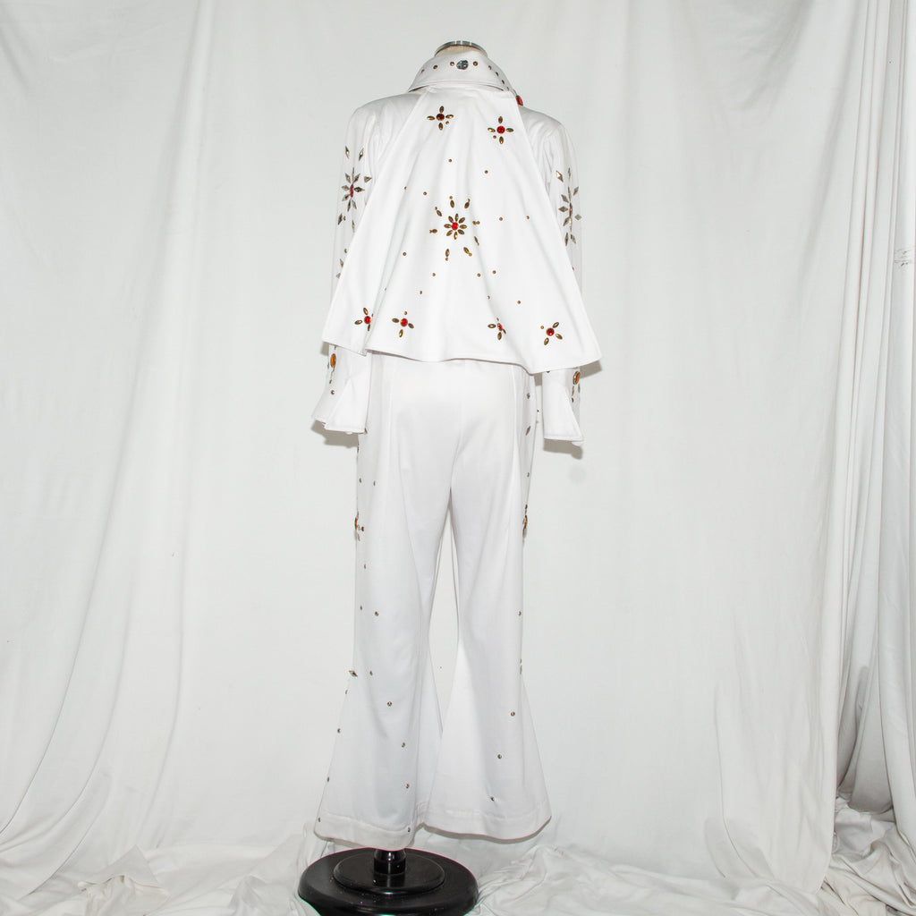 White Elvis Presley Jumpsuit Rock Star Costume