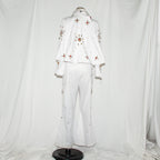 White Elvis Presley Jumpsuit Rock Star Costume