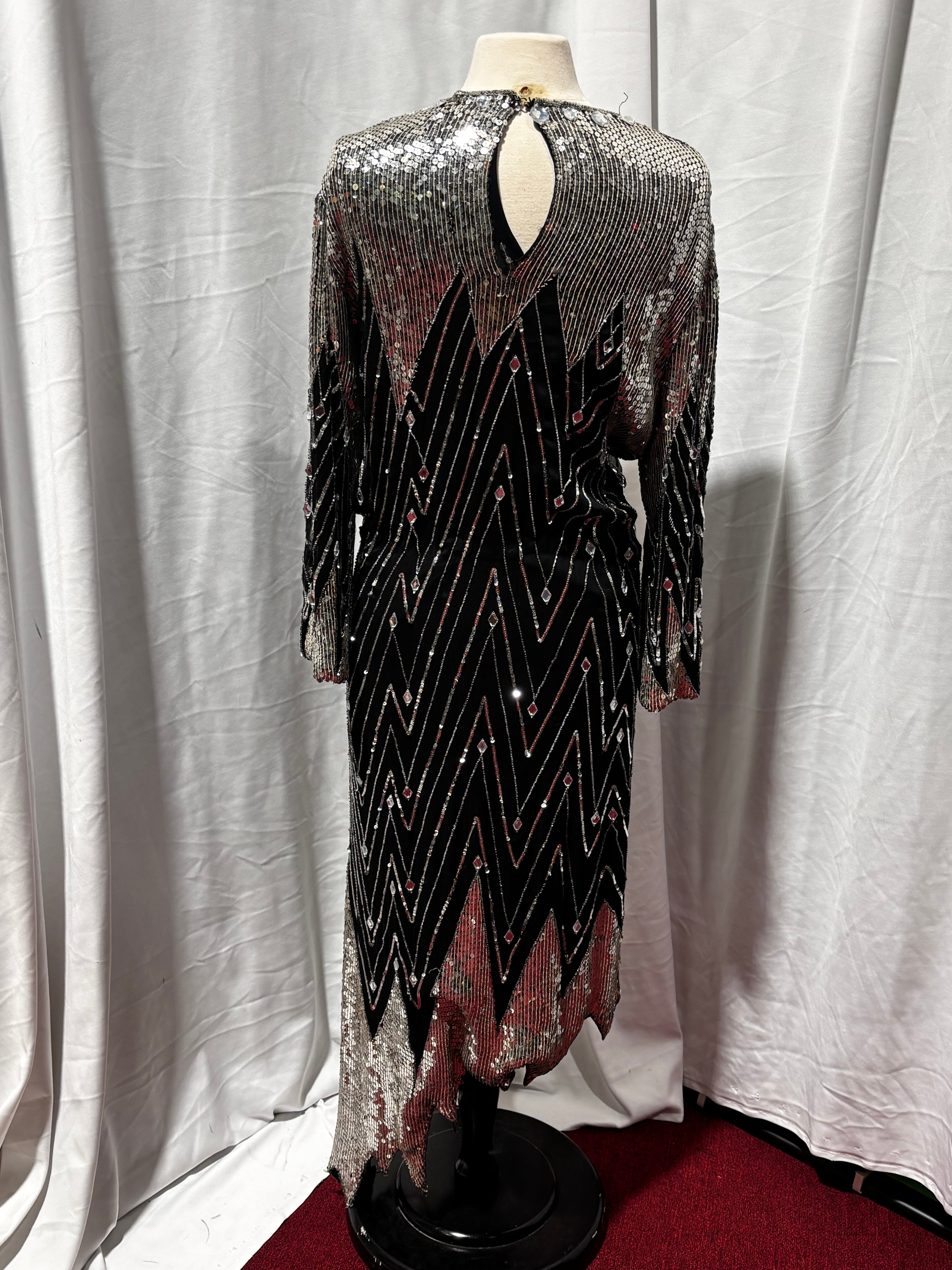 Silver/Black NYE Evening Gown