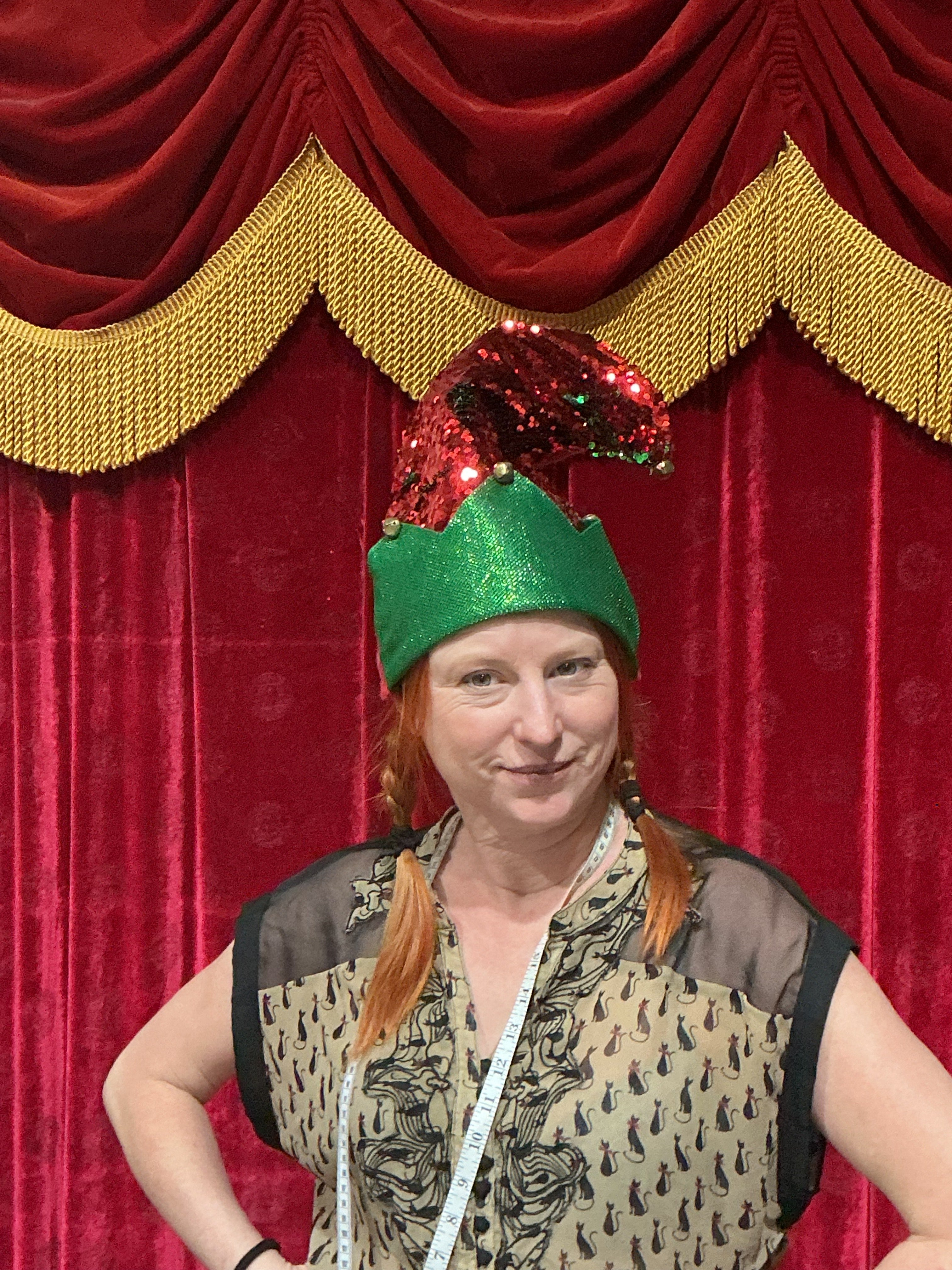 Red/Green Sequin Elf Hat