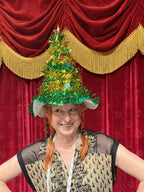 Tinsel Christmas Tree Hat