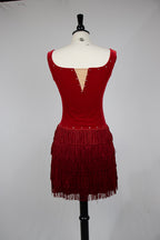 1930s Fringe Sleeveless Dress