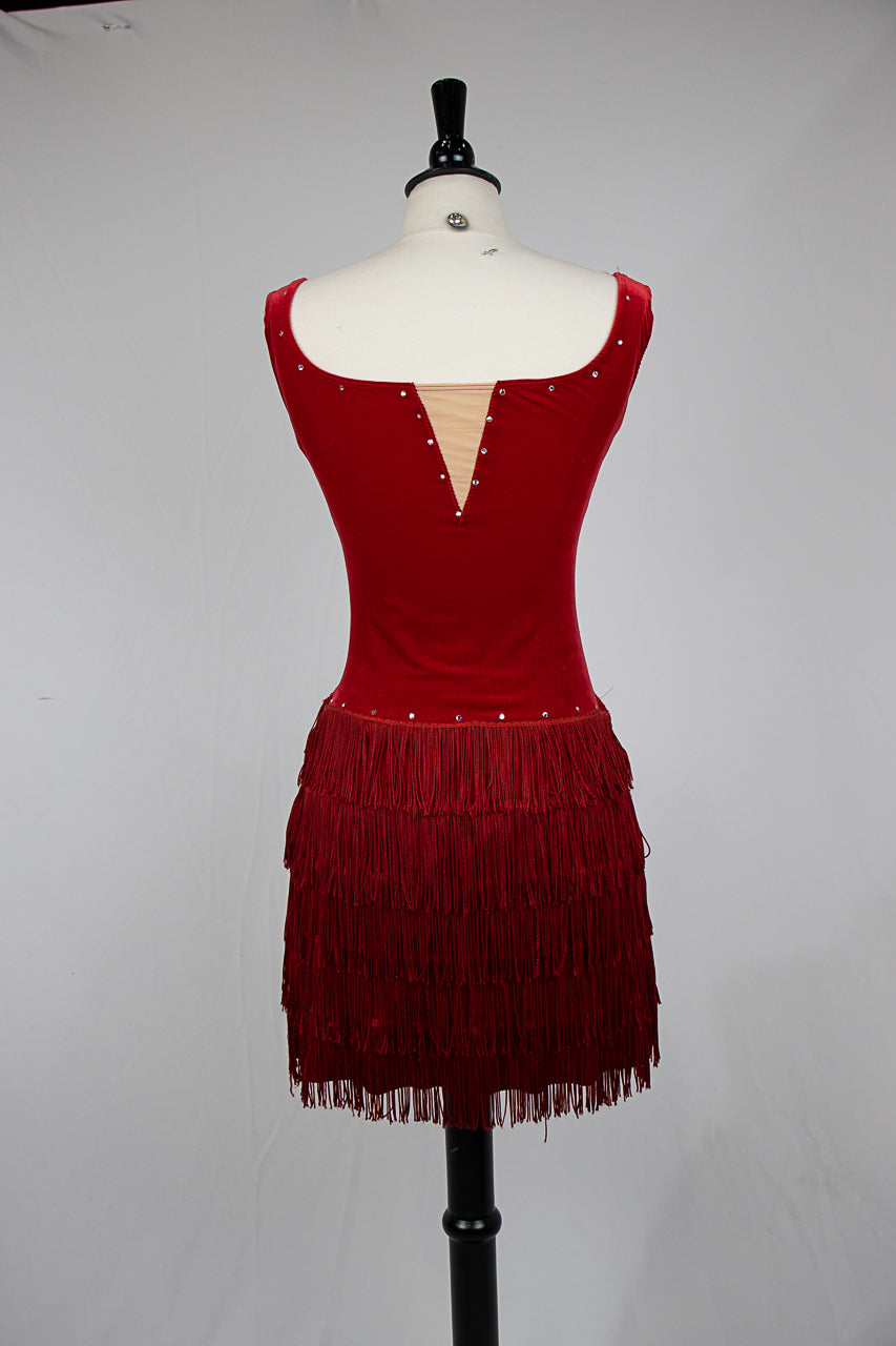 1930s Fringe Sleeveless Dress