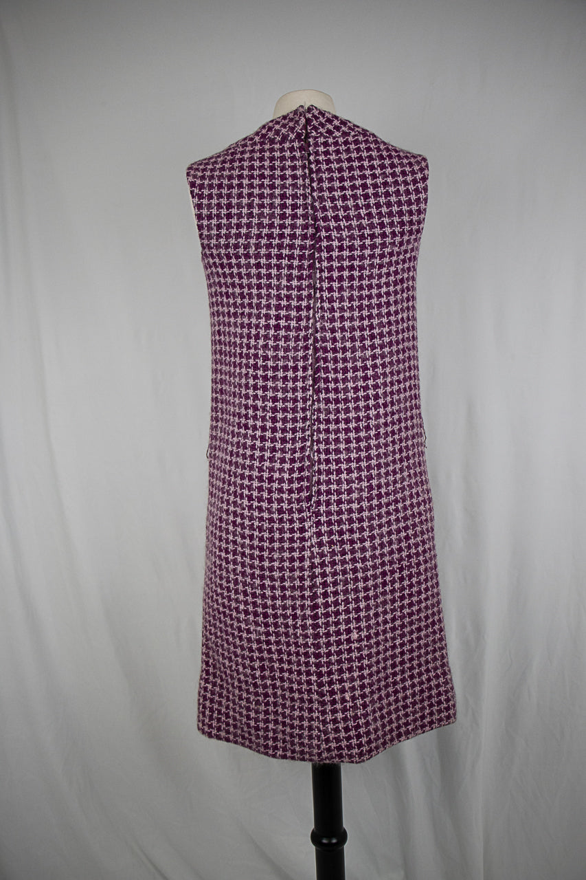1960s Woven Violet A-Line Dress