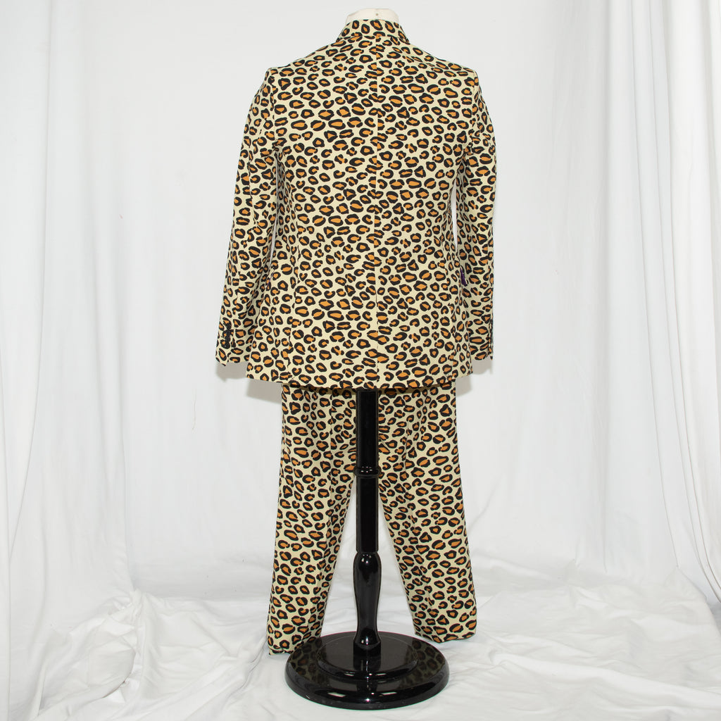 Leopard Print Suit 3-Piece Set with Tie