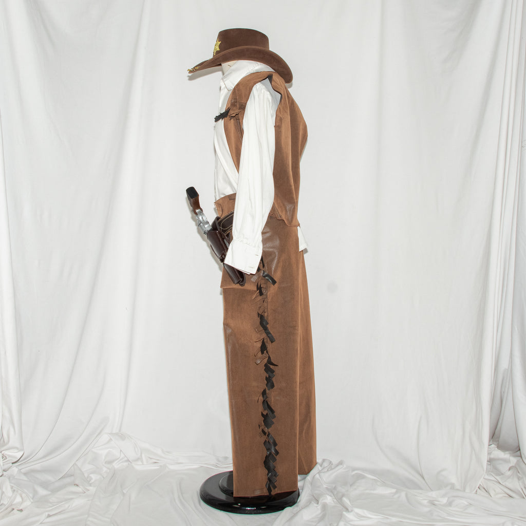 Howdy Cowboy Western Costume with Faux Suede Chaps