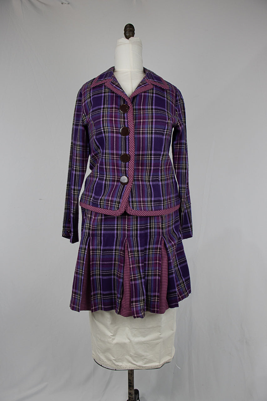 90's Clueless Plaid Suit Set