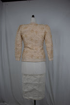 1990s Champagne Gold Accents Formal Jacket