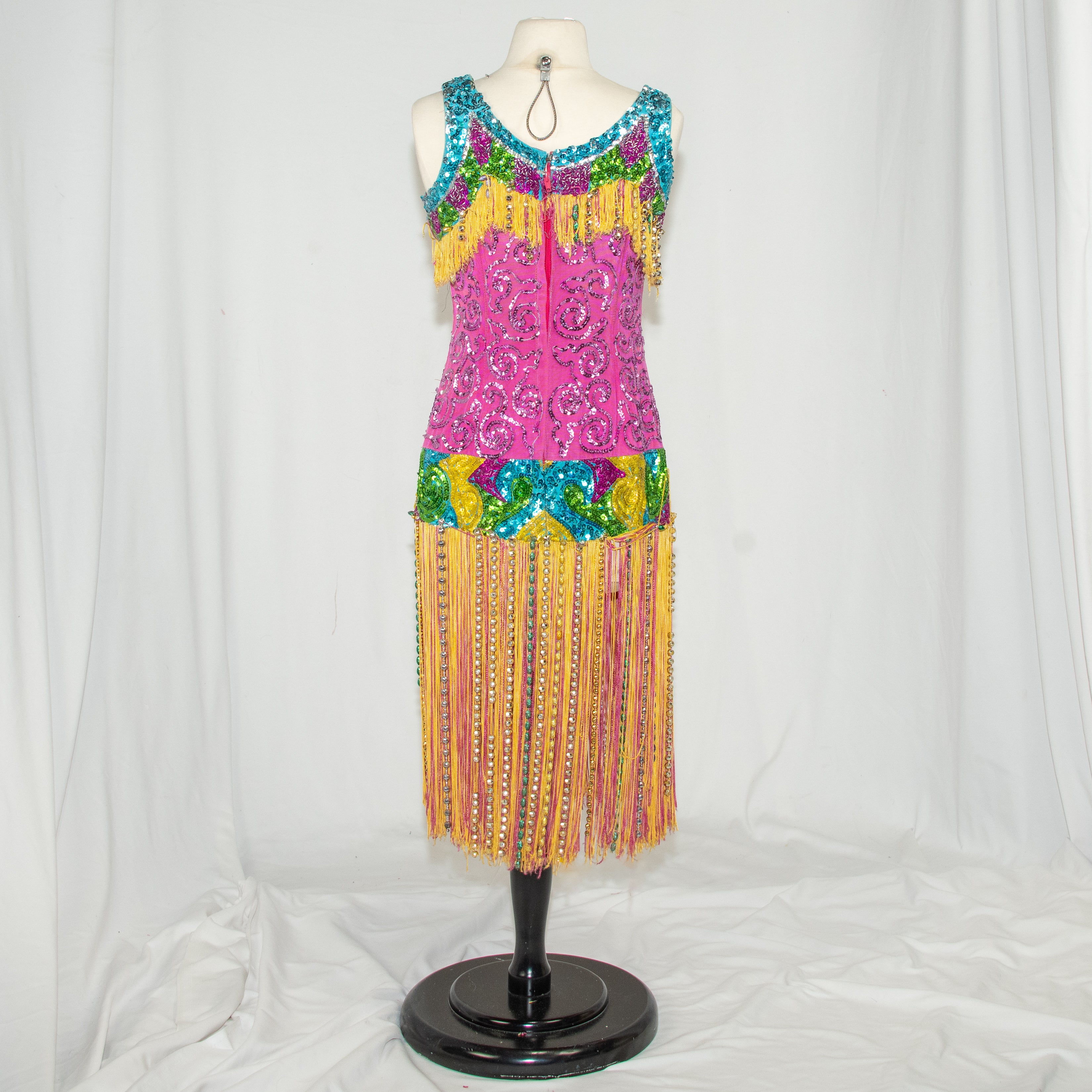 Mardi Gras Sequins Fringe Flapper Dress