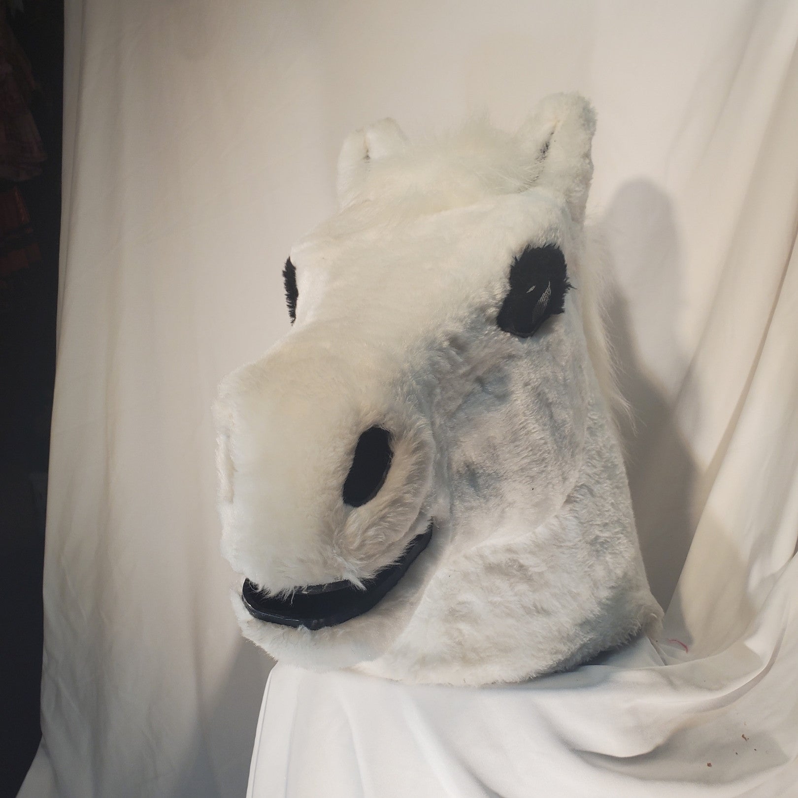 White Horse Head Costume Mascot Head