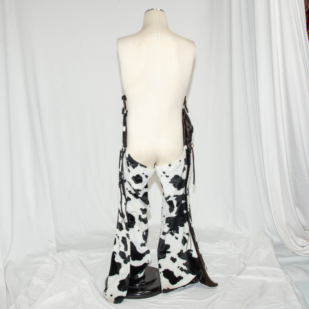 Faux Cowhide Cowboy Chaps - Western Rodeo