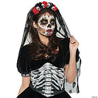Day of the Dead Mantia (Headband + Veil)