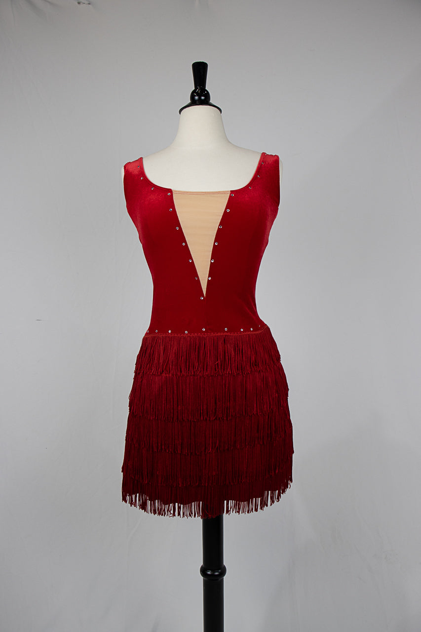 1930s Fringe Sleeveless Dress