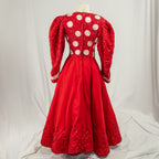 Red Polka Dot Diva Dress with Puff Sleeves
