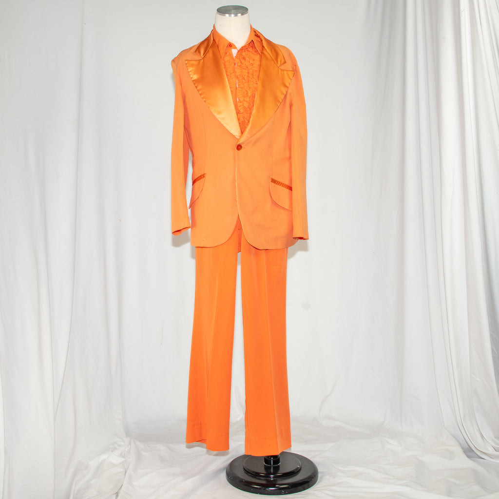 Retro Orange Ruffle Tux 3-Piece Set