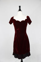 1990s Crushed Velvet Dress