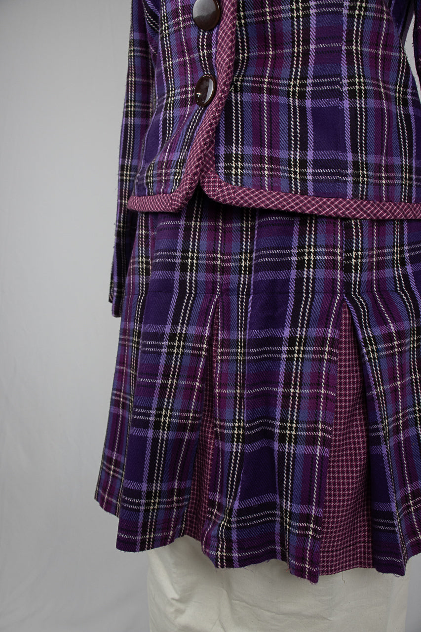 90's Clueless Plaid Suit Set